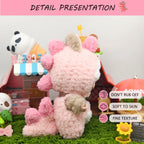 Zimomo Clothes for labubu Dolls - Cute Green Dinosaur Outfit for 6.7 Inch (17cm) (Doll Not Included) - Perfect for Collectors and Dress-Up (Green Dinosaur Set)