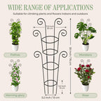 QIAOKAIYAN 4 Pack 30 Inch Tall Metal Plant Trellis for Climbing Plants Indoor - Rustproof Garden Trellis for Potted Houseplants, Sturdy Support for Ivy, Pothos, Monstera, Hoya & Flower Vines