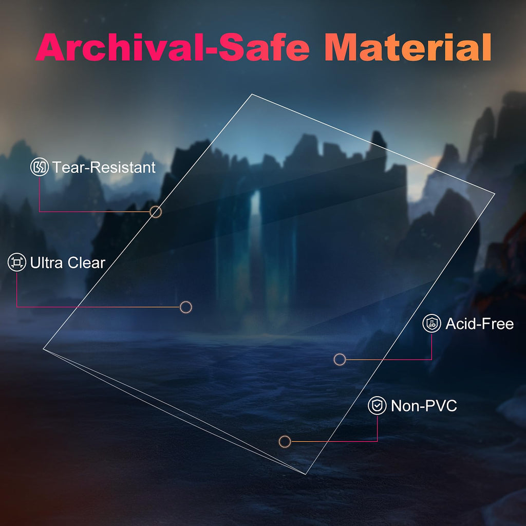 3000 Pack Card Sleeves Clear, Perfect Fit Inner Sleeves Ideal for Double-sleeving, Trading Card Sleeve Compatible with MTG, PKM, TCG and Gaming Cards (60 Microns)