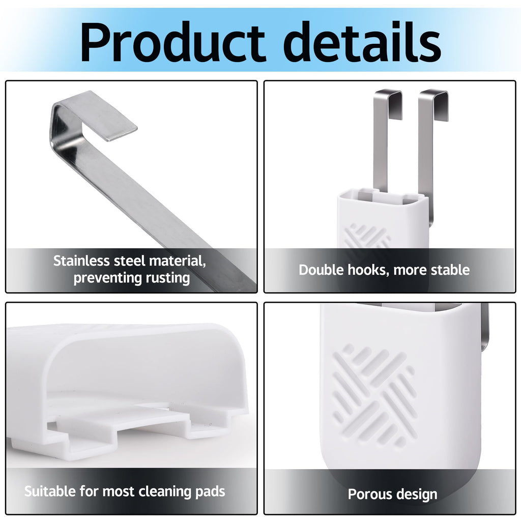moonoom 2Pcs Toilet Tank Cleaning Tablet Holder,3.7'' x 2.9'' x 0.7'' Toilet Tank Bleach Tablet Bracket, Hanging Toilets Bowl Cleaner Carrier for Preventing Dissolved Residue From Polluting Water Tank