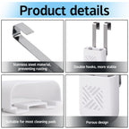 moonoom 2Pcs Toilet Tank Cleaning Tablet Holder,3.7'' x 2.9'' x 0.7'' Toilet Tank Bleach Tablet Bracket, Hanging Toilets Bowl Cleaner Carrier for Preventing Dissolved Residue From Polluting Water Tank