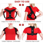 Schiara Posture Corrector for both Men and Women, Comfortable Upper and Back Brace, Adjustable Back Straightener Support for Back, Shoulder and Neck