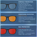 CHEERS DEVICES Red Light Glasses Red Lens Blue Blockers Glasses for Men, Gaming Blue Light Blocking Glasses for Gaming