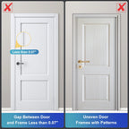 2Pack Door Reinforcement Lock Withstands 800lbs of Force - White Extra Proof Door Lock for Kids Safety Drilling Required,Prevents Unauthorized Entry,Add a Door Security Locks for Home Safety & Privacy