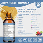 Magnesium Glycinate Liquid Drop - 4 Synergistic Magnesium Complex - Plus Potassium,L-Theanine,Vitamin B,C,D3,K2- Support Sleep, Calm, Heart, Nerves, Muscles - High Absorption - Sugar-Free - 1Pack
