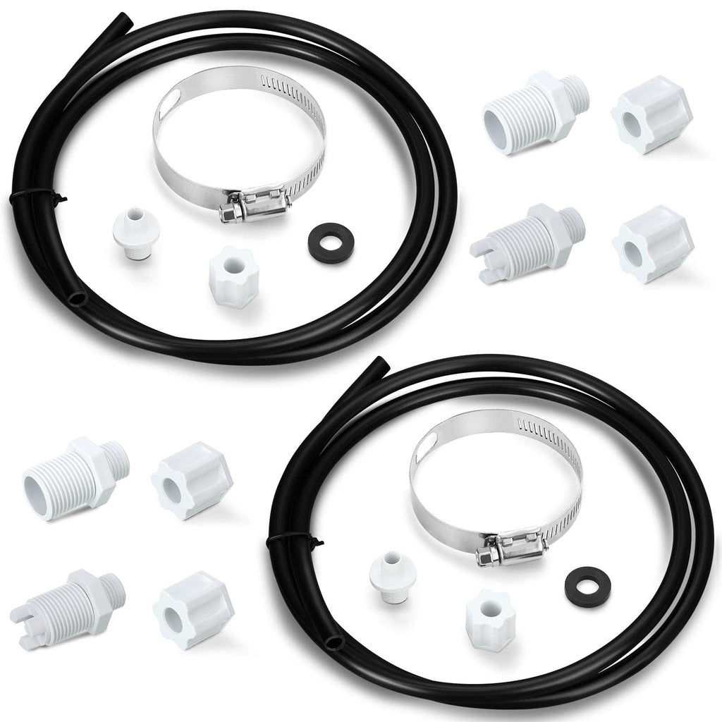 Tondiamo 2 Sets Offline Chlorinator Feeder Replacement Parts Kit Compatible with Cl220 Cl200 - with Saddle Clamp, Hose Tubing, Check Valve & Inlet Coupling for Easy DIY Repair