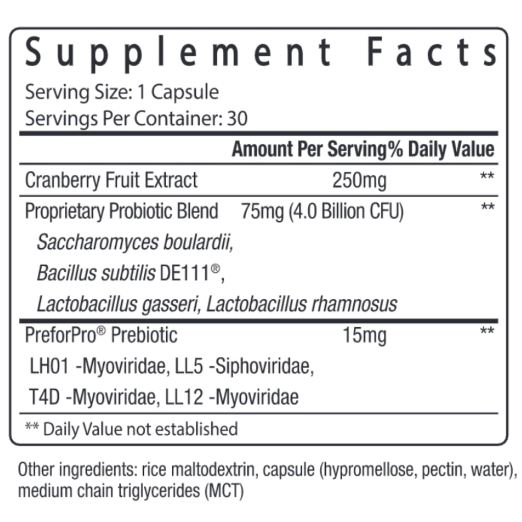 pH-D Feminine Health Support - Women's Health Probiotic with Prebiotic Blend, Cranberry Fruit Extract - Oral Supplement - 30 Count