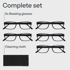 Gaoye 1.25 Professional Reading Glasses for All Day - Computer Readers with Blue Light Protection - Value Pack