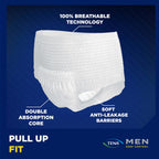 Tena Men Protective Incontinence Underwear for Men, Overnight Max, XL, 56 Count (Waist Size 45in-58in)