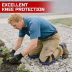 FREEKYROCK Professional Knee Pads for Work Construction with Heavy Duty Cap Foam Padding Gel Cushion Knee Pads for Men, Comfortable Adjustable Strong Strap, Military Grade Rivet for Flooring Gardening, Blue