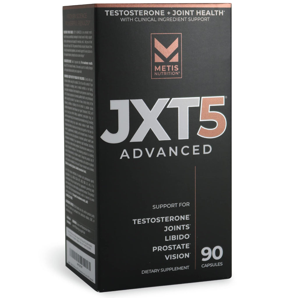 METISNutrition JXT5 Joint Health - 5-in-1 Men's Health Supplement to Libido, Prostate, and Vision - Test Boost, Joint Support, and Improve Energy (90 Capsules)