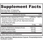 Liposomal Vitamin C with Zinc Capsules - Vit C Organic Elderberry, Amla, Camu Camu- Vitamina C High Absorption, Anti Aging, Immune Support,1500mg/Serving 3 Month Supply Gluten Free NON GMO Veggie Caps