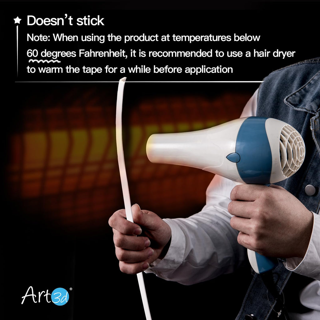 Art3d 20ft Outside Vinyl Corner Trim Peel and Stick for Tile and Wall Edges, Furniture Decoration Black