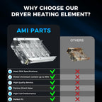 Upgraded 279838-Dryer-Heating-Element-W10724237 fit for Whirlpool Kenmore 70 80 Series Cabrio Roper Maytag Amana Admiral Roper Dryer Heating Element Dryer by AMI PARTS