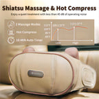 Homesnew Neck Massager for Pain Relief Deep Tissue, Shiatsu Neck and Shoulder Massager with Heat, Cordless 5D Wearable Kneading Neck Massage On the Go, Ideal Relaxation Gift for Women and Men