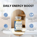 NutriView Calcium 2000mg with D3 & K2, High Absorption, Non-GMO, 120 Softgels