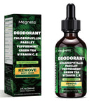 MEGNETA Liquid Chlorophyll Drops with Parsley, Peppermint & Green Tea – Natural Body Freshness & Inner Cleanse Support – 2 fl oz