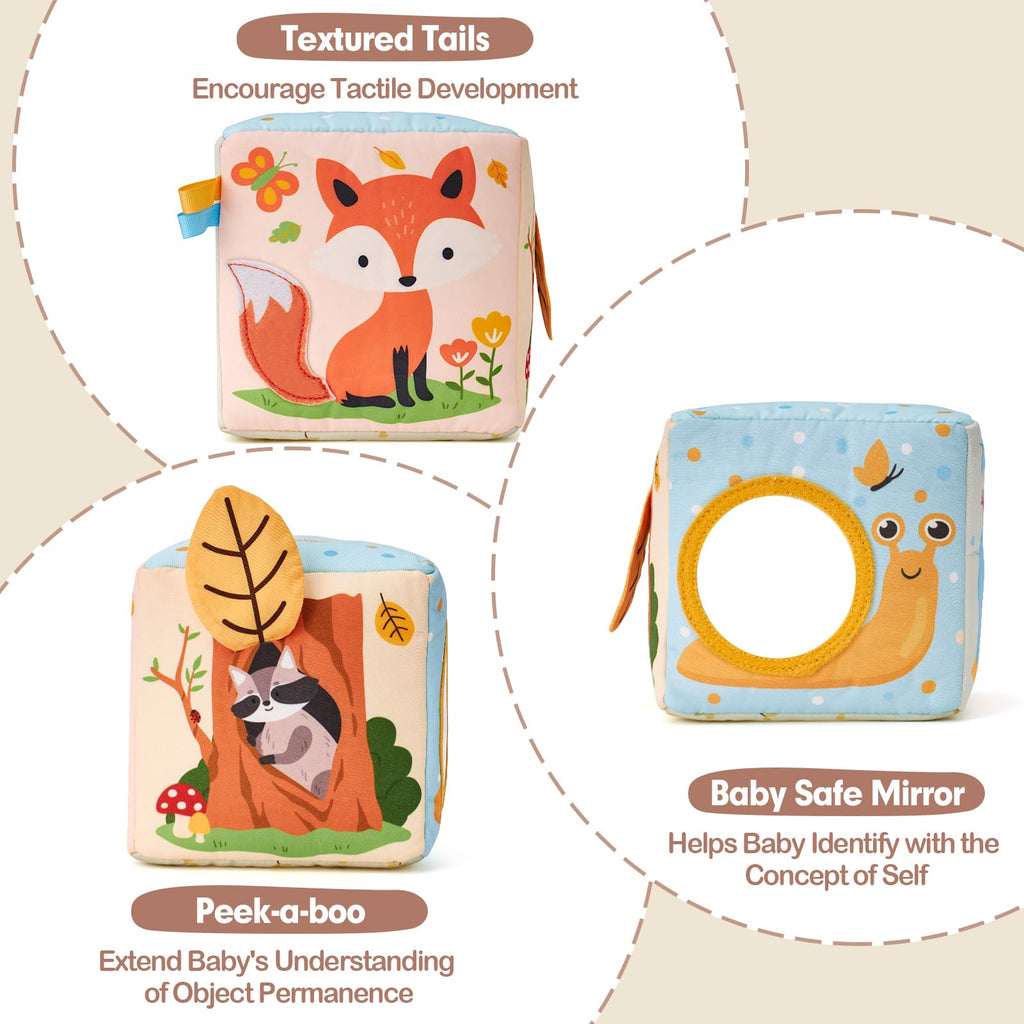 hahaland Baby Tissue Box Toy - Baby Toys 6-12 Months Stocking Stuffers for Babies Montessori Toys for 6 Month Old Must Haves - Boy Girl Shower Gifts 6 9 12 18 Months Old Sensory Pulling Play Scarf Toy