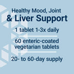 Life Extension Same, S-Adenosyl-Methionine, 400 mg, Best-Selling Mood Health, Liver Health and Joint Support Supplement, Non-GMO, Vegetarian, Gluten Free, 60 enteric-Coated Tablets