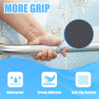 Yorwe Rubber Grip Tape, Ultra-Thin Strong Adhesive Anti-Slip Waterproof Heat Resistant Wear-Resistant Cushion Pad, Making Handles or Contact Surfaces Safer, with Grip and Comfort (Clear, 2In x 10Ft)