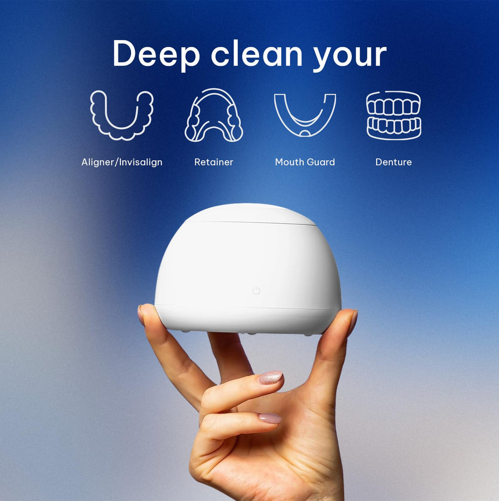 Zima Dental Pod: Ultrasonic Retainer Cleaner. The Original Retainer Cleaner Machine, Aligner Cleaner, Nightguard Cleaner, Mouthguard Cleaner, Denture Cleaner