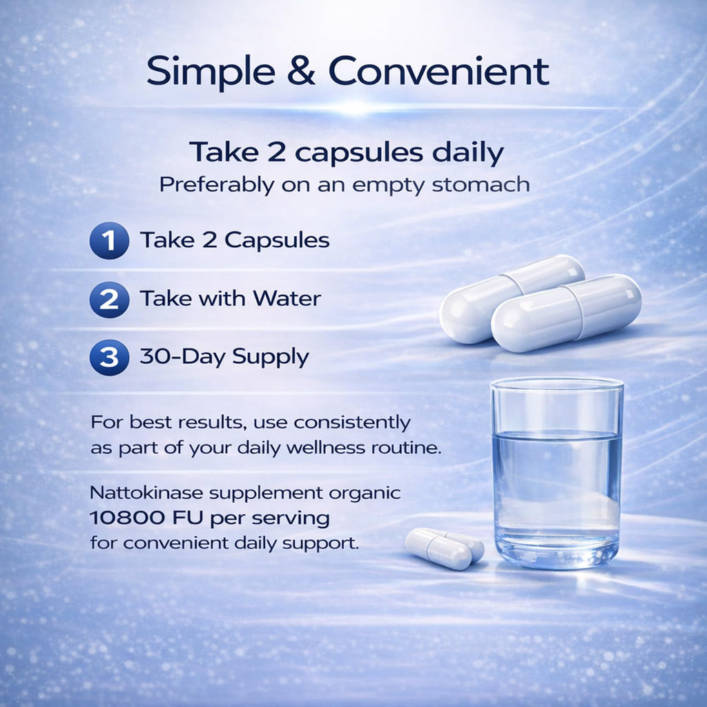 DXWXH Ultimate Nattokinase Capsules, Nattokinase Supplement Organic 10800 FU Per Serving for Heart Health, and Daily Wellness Support, Vegan, Gluten Free, 60 Capsules (2)