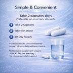 DXWXH Ultimate Nattokinase Capsules, Nattokinase Supplement Organic 10800 FU Per Serving for Heart Health, and Daily Wellness Support, Vegan, Gluten Free, 60 Capsules (2)