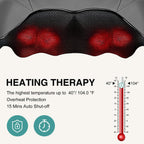 Nekteck Shiatsu Neck Massager with Heat for Pain Relief Deep Tissue, 2026 Upgraded 3D Back Shoulder Kneading Massage Pillow, Body Muscle Relaxation Tool Gifts for Him Her Mom Dad, Gray (NOT Cordless)