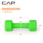 CAP Barbell Neoprene Dumbbell Weights, 8 lb Pair, Shamrock