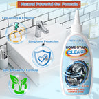 NEWERSOL Black Stain Remover Gel Washing Machine Cleaner Housefold Stain Removal Gel for Front Loader Washer Grout Cleaner Kitchen Sink Showers Bathroom and Floor Tile 8Fl Oz（2-Pack）