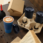 SIUQ 100 Pack 16 oz Coffee Cups with Lids, Disposable Hot Paper Coffee Cups
