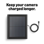 Ring Solar Panel (2nd Generation), 4W for Outdoor Cam Plus, Outdoor Cam (Stick Up Cam), Stick Up Cam Pro, Spotlight Cam Plus, Spotlight Cam Pro - Black