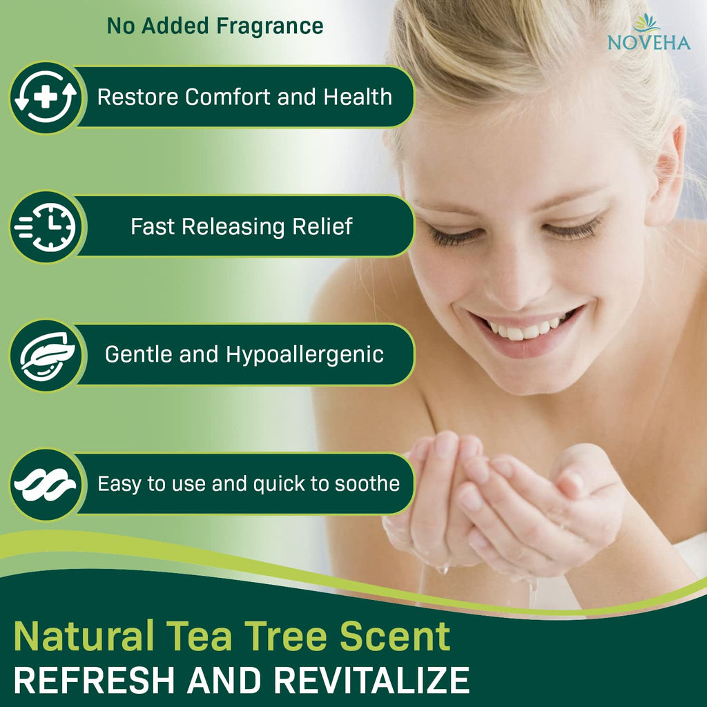 NOVEHA Demodex Eyelid Cleanser Foam | Extra Strength Tea Tree Oil Formula | Daily Face Wash For Eyelash, Demodex, MGD, Stye Eyes, Eye Irritations & Skin Dryness, 3.38 fl. oz. (100ml) - (Pack of 2)