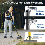 Floor Scraper Long Handle Heavy Duty, 60" Multifunctional Cleaning Shovel, Ice Scraper Stainless Steel Garden Tools Weed Scraper for Cleaning,Weeding,Scraping,Ice Remove,Landscaping,Yard