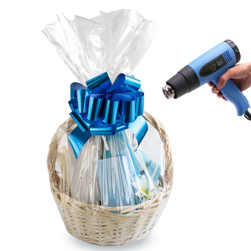 Shrink Wrap 50 Pcs 15x21 Inches Clear PVC Heat Shrink Wrap Bags for Packagaing Gift Basket and Homemade DIY Projects