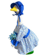 Fall Summer Porch Goose Outfits, Floral Dress & Hat Fits 23" Statue