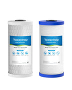 Waterdrop Whole House Water Filter, Heavy Metal and Anti-Scale Sediment Filter, Replacement for GE® FXHTC, GXWH40L, iSpring, Culligan® RFC-BBSA, Whirlpool®, Any 10" x 4.5" System, 5 Micron