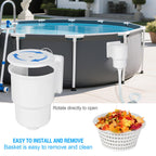 SNMUMU Universal Above Ground Pool Skimmer Kit, Heavy Duty Through Wall Pool Skimmers, Surface Skimmer for Pools for Filter Leaves, Hair, Bugs, and Impurities (Grey)