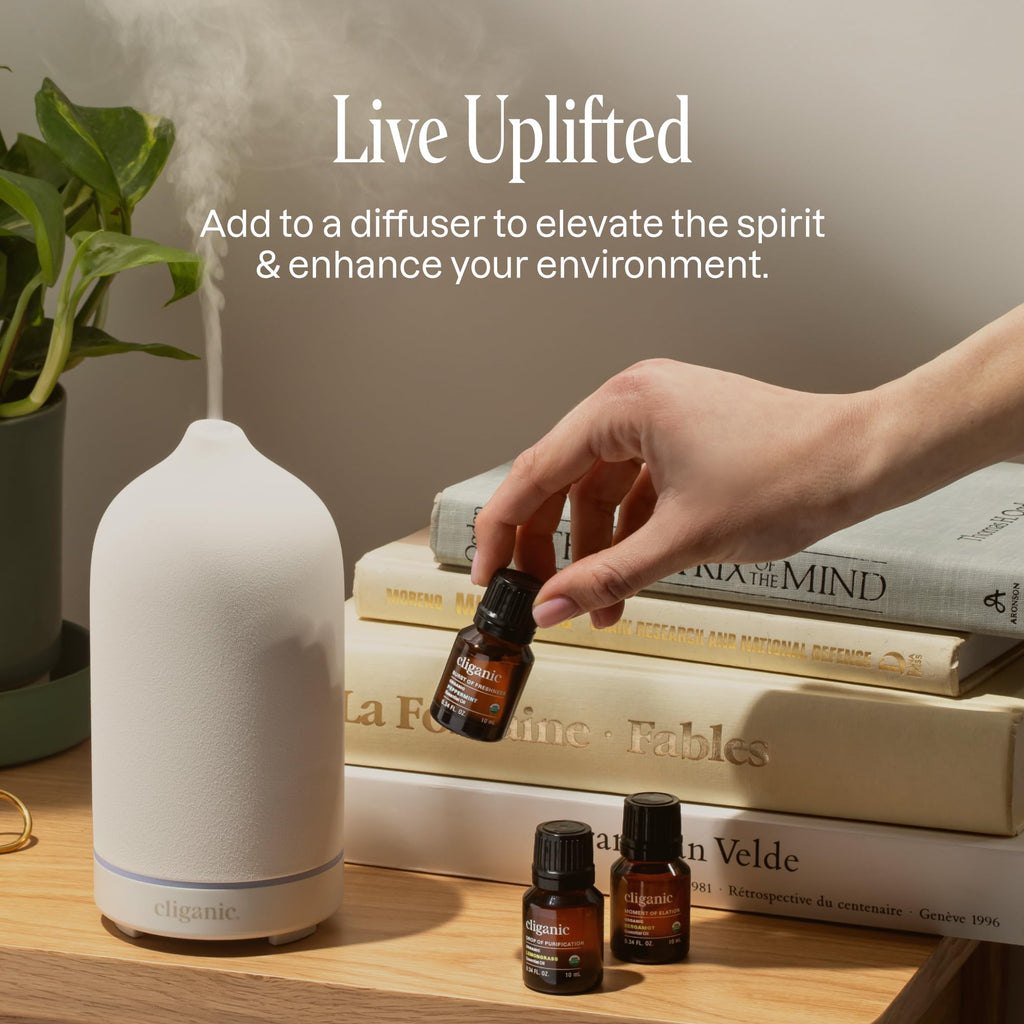 Cliganic Organic Citronella Essential Oil - 100% Pure Natural for Aromatherapy Diffuser | Non-GMO Verified