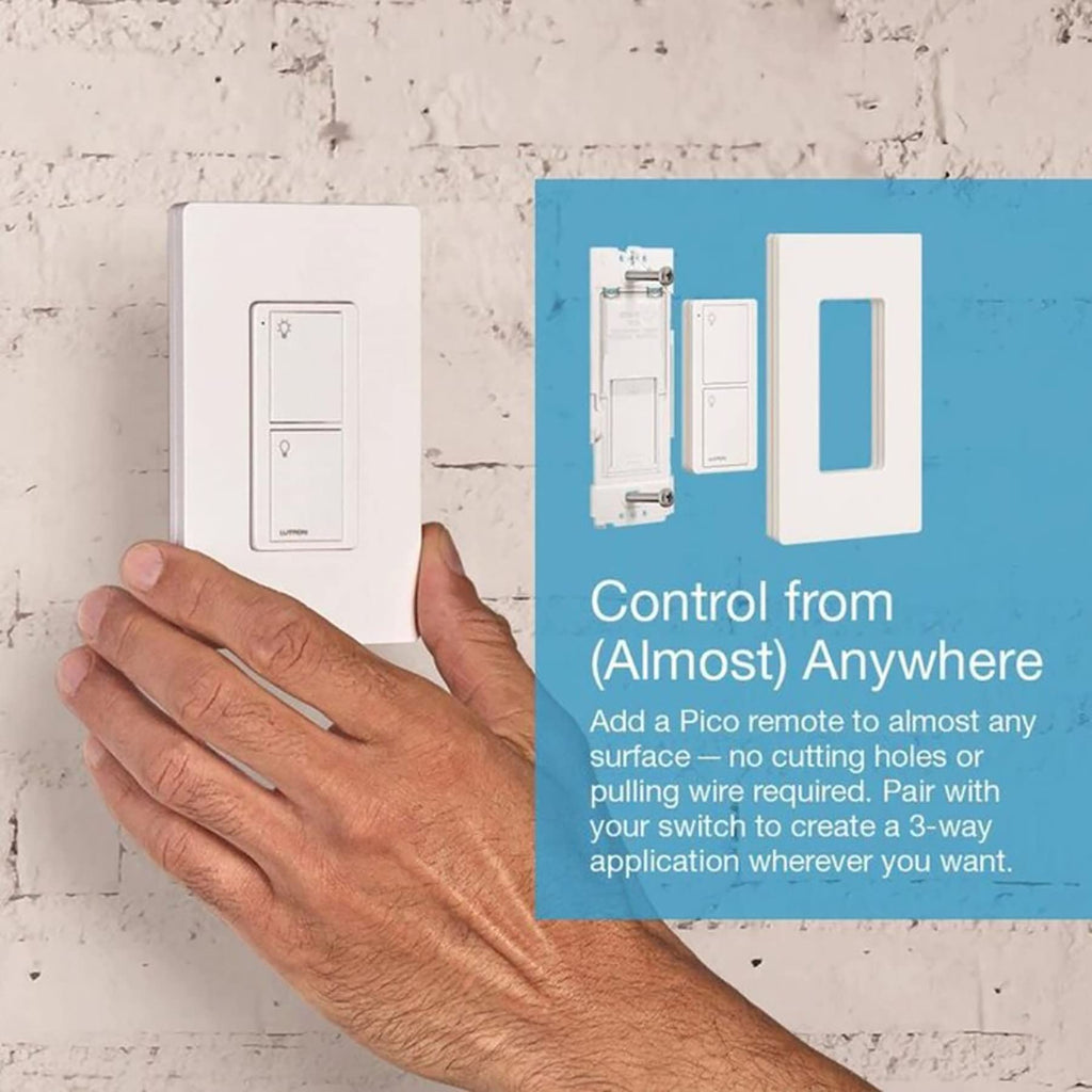 Lutron Caseta Original Smart Light Switch 5 Pack (Lutron Smart Hub Required), for Home, LED Lights, and Fans, 6 Amp, Single-Pole/3-Way, Neutral Required, PD-6ANS-WH, White