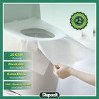 XL 10 Pcs disposable flushable toilet seat covers 100% Biodegradable for Travel Public Toilets for Adults and Toddlers & Kids | Compact Universal Toilet seat Cover | DISPOZIT
