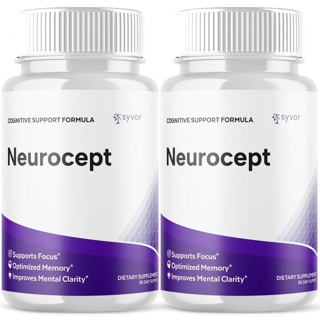 (2 Pack) Neurocept Capsules, Official Neurocept Brain Supplement Pills with All Natural Ingredients, Advanced Formula Support Pills with Max Strength Premium Vitamins for Women & Men (120 Capsules)