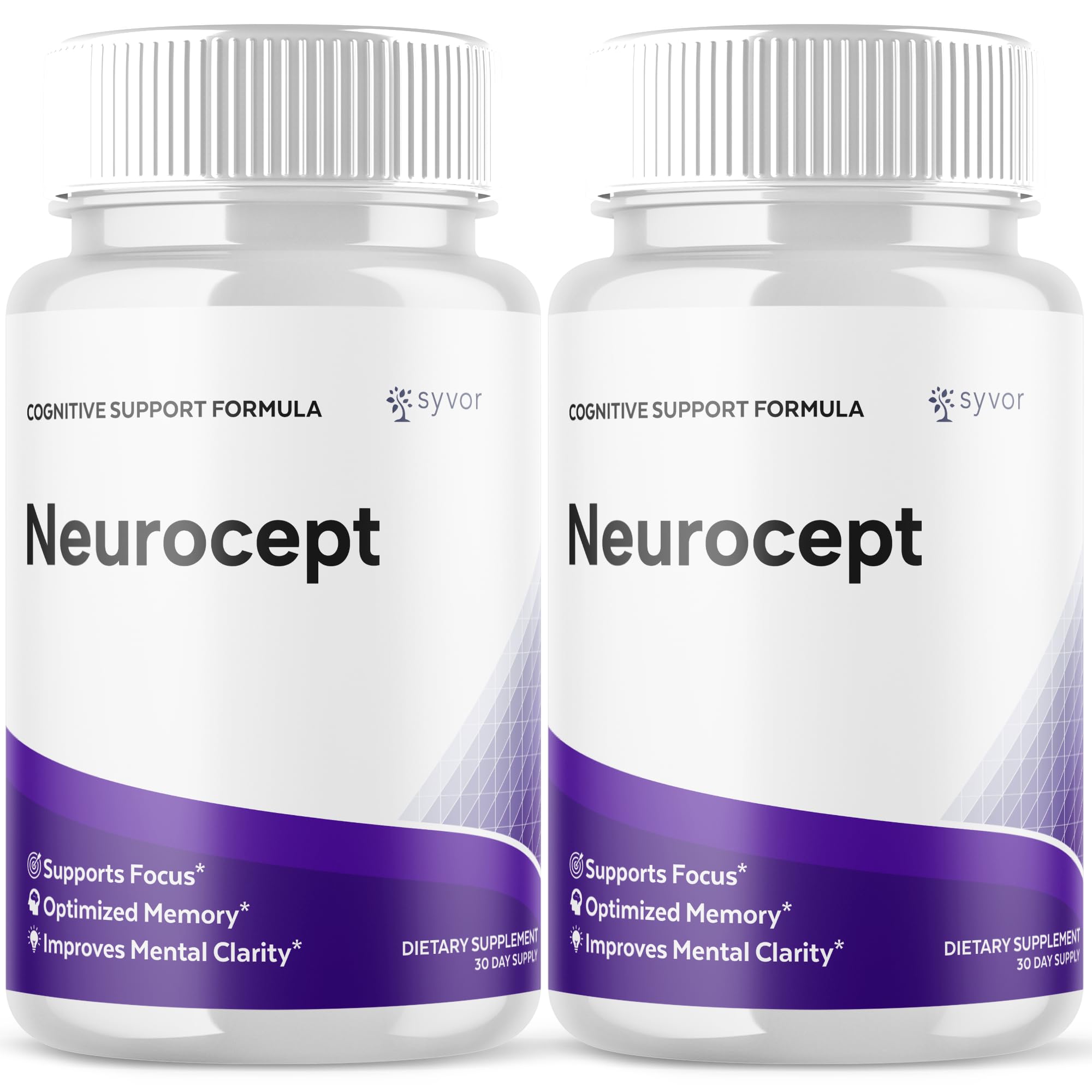 (2 Pack) Neurocept Capsules, Official Neurocept Brain Supplement Pills with All Natural Ingredients, Advanced Formula Support Pills with Max Strength Premium Vitamins for Women & Men (120 Capsules)