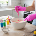 SwiftGrip Pink Gloves Powder-Free Nitrile Gloves, 100ct Box - 3-Mil, Gloves Disposable Latex Free, for Kitchen, Cleaning, Estheticians, Hair Stylist - Pink/Fuchsia(Small)