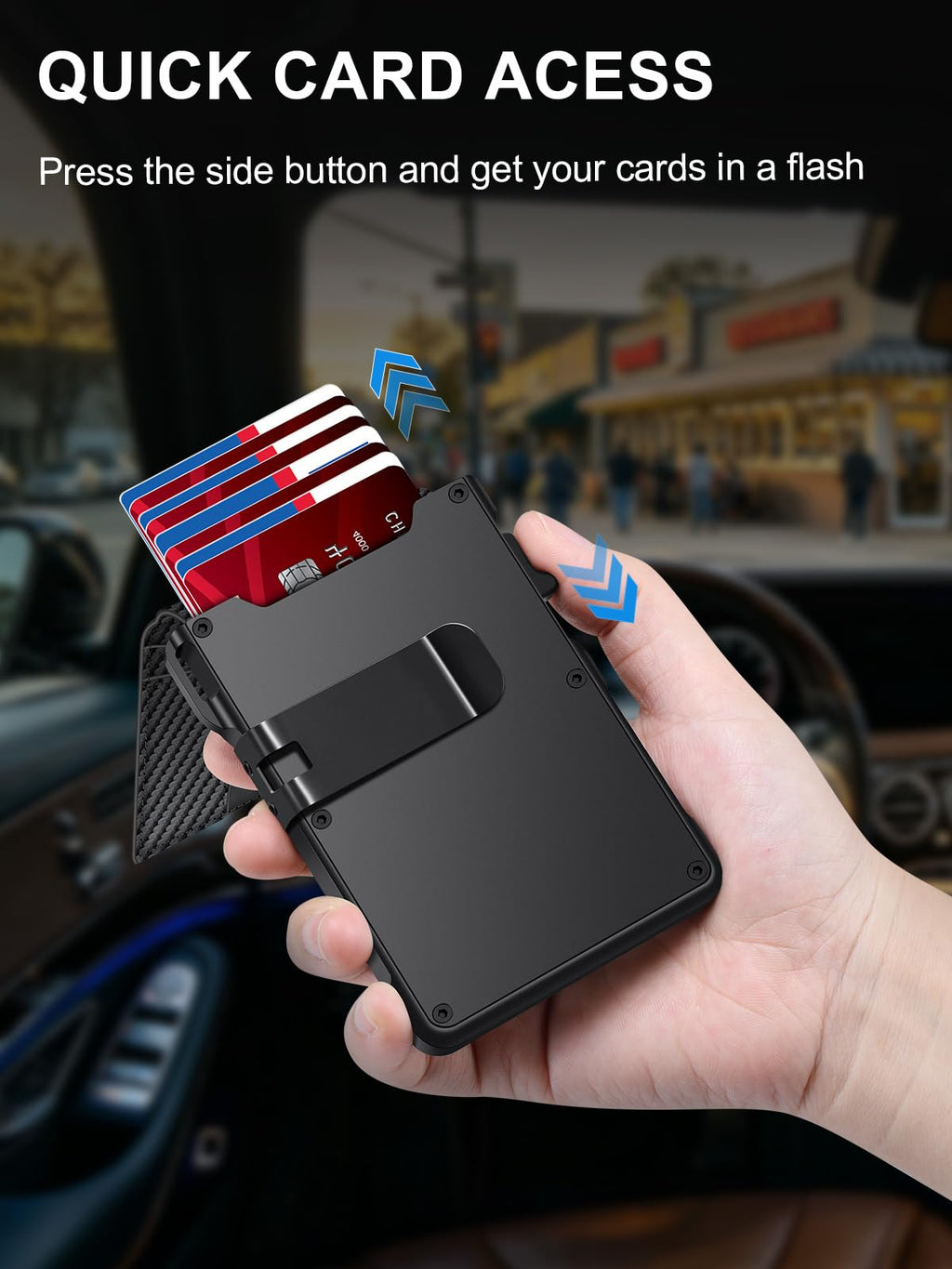 Wallet for Men RFID Blocking Wallet for 10-12 Cards Slim Minimalist Wallet