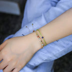 KELITCH Women Strand Bracelets Seed Bead Thin Rope Friendship Bracelets Handmade Adjustable Jewelry F