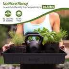 SOLIGT Extra Thick Heavy Duty 10 Pack Seed Starting Trays 14 * 10.8 * 2.3"