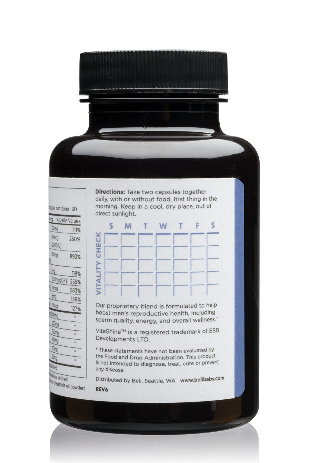 Men Prenatal Multivitamin, Optimized for Reproductive and Sperm Health, 60 Vegan Capsules (30-Day Supply)