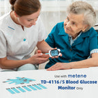 Metene TD-4116 Blood Glucose Test Strips, 100 Count Blood Sugar Test Strips for Diabetes, Use with metene TD-4116 and metene S Blood Glucose Monitoring System Only(No Monitor)