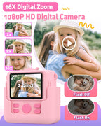 Kids Camera Instant Print,1080P Digital Camera Toy for 3-8 Girls